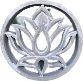 Lotus - Plaque - Lotus Blume, Ø 15cm | Steinguss 
